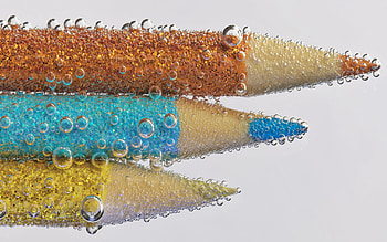 Pencil, Bubble, Macro, Water HD wallpaper