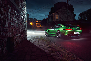 Green Mercedes Amg Gtr , mercedes-amg-gtr, mercedes, cars, behance HD wallpaper
