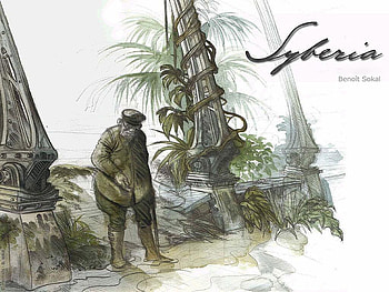 Syberia, waiting, old man, tree HD wallpaper