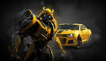 Yellow Thunder Bumblebee Camaro In Action, bumblebee, camaro, movies, artist, artwork, art, digital-art, ai HD wallpaper