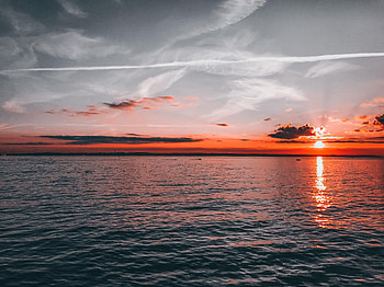 Nature, Sunset, Sun, Horizon, Ripples, Ripple HD wallpaper
