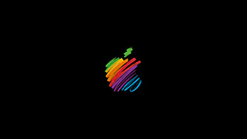 50 years of Apple, Black, Apple Inc., Minimalist HD wallpaper