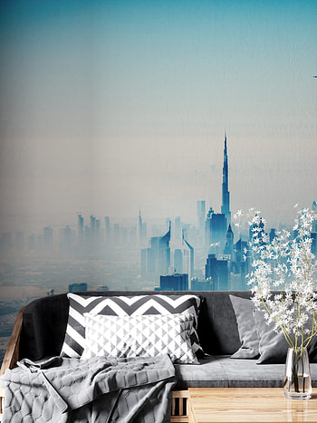 Skyline Mural, Dubai theme, Peel-and-stick , Urban artwork HD phone wallpaper