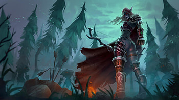 White hunting sylvanas windrunner ears drow ranger HD wallpaper
