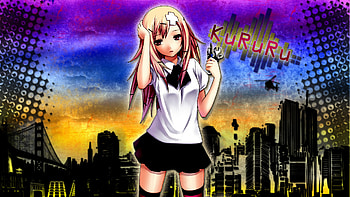 KuRuRu, tools, black, cute, long hair, dress, abstract, painting, blonde hair, female, sexy, art, house, hot, girl, tool, anime girl, anime, building, bride HD wallpaper