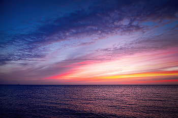 Sea Sunrise , sea, sunrise, nature HD wallpaper