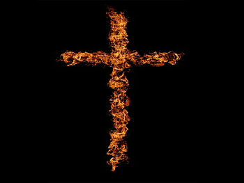 Background, Fire, Crosses HD wallpaper