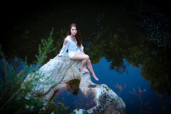 Lovely Girl, model, water, woman, beauty HD wallpaper