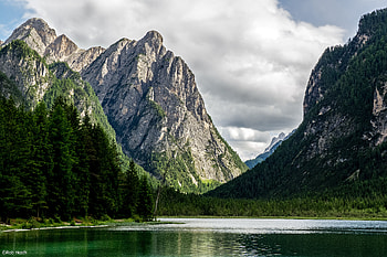 Nature, Trees, Mountains, Rocks, Lake, Spruce, Fir HD wallpaper