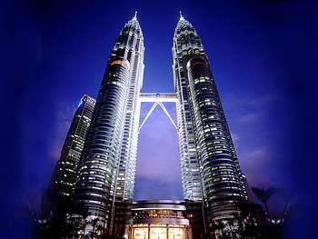 Beautiful Towers, Towers, City, Monuments, Landscape, Night HD wallpaper