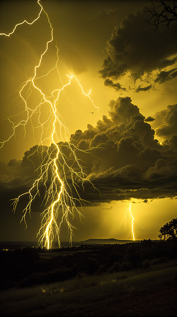 Electric Storm: Striking Lightning , lightning, storm, cloud HD phone wallpaper