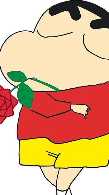 Shinchan, rose pose HD phone wallpaper