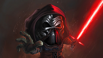 Kylo Ren Cartoon Art, kylo-ren, artwork, digital-art, supervillain HD wallpaper