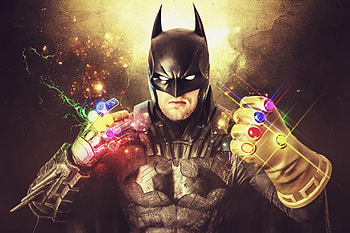 Batman With Thanos Gauntlet , batman, superheroes, digital-art HD wallpaper
