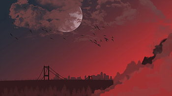 Night And Sunset City , artist, artwork, digital-art, artstation HD wallpaper