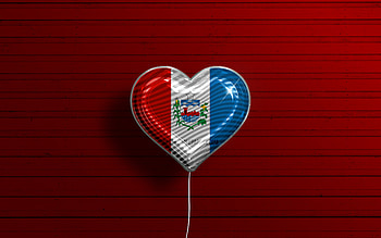 I Love Alagoas, , realistic balloons, red wooden background, brazilian states, flag of Alagoas, Brazil, balloon with flag, States of Brazil, Alagoas flag, Alagoas, Day of Alagoas HD wallpaper