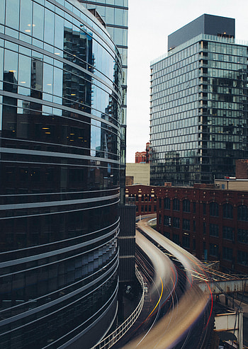 Cities, City, Building, Road, Movement, Traffic, Long Exposure HD phone wallpaper