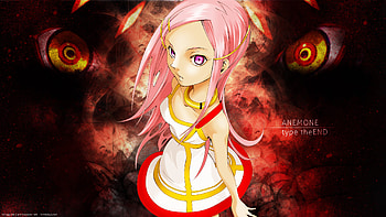 Anemone, sexy, yellow eyes, hot, cute, beautiful, pink hair, long hair, beauty, anime girl, pretty, stunning HD wallpaper