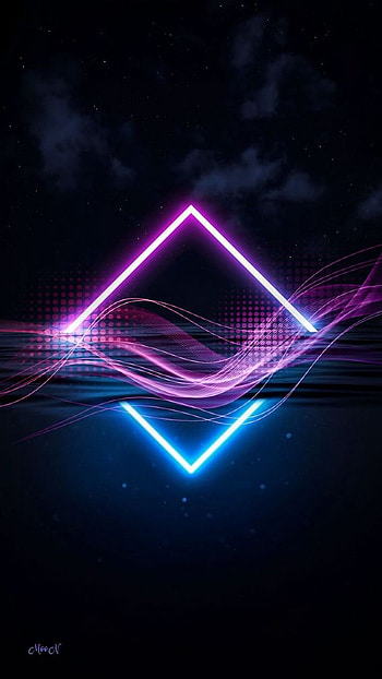 Néon floating, magenta, art HD phone wallpaper