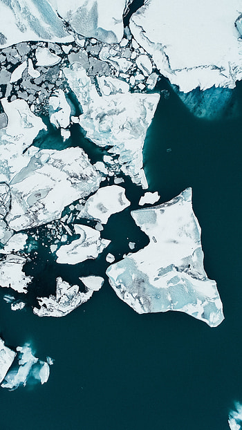 Nature, Ice, View From Above, Glacier, Ice Floes, Iceberg HD phone wallpaper