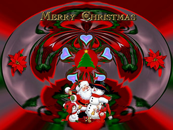 Christmas Love, abstract, 3d, christmas, fractal, collage HD wallpaper