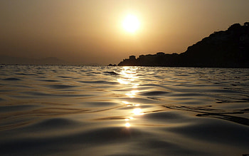Nature, Water, Sunset, Sea, Surface HD wallpaper