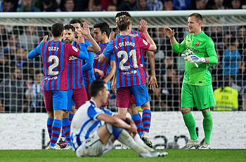 Barcelona's best players, Real Sociedad match, La Liga 2021/22, Ranking HD wallpaper