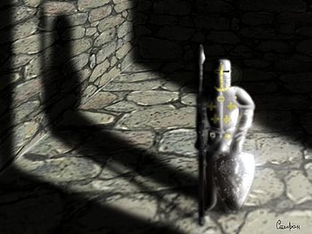 Knight, digital, abstract, fantasy, art, medieval HD wallpaper