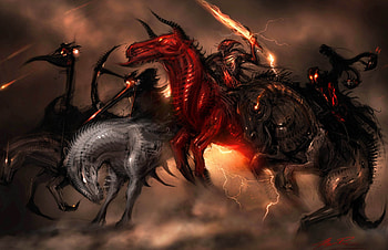 The 4 Horseman of the Apocalypse, cg, , 10, 4 horseman, 23, 2014 HD wallpaper