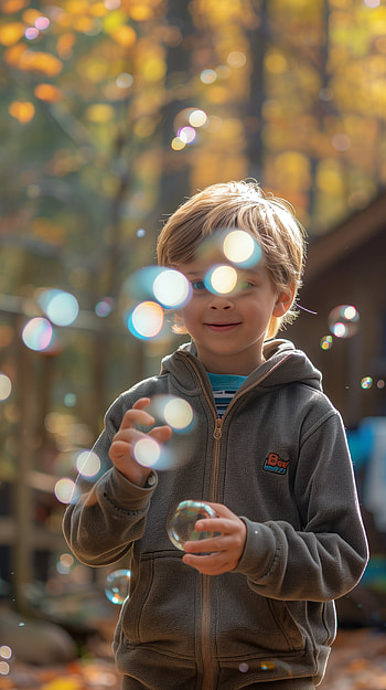Childhood Bubbles - Enchanting Forest HD phone wallpaper