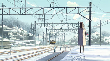 Makoto Shinkai Anime, 5 Centimeters per Second, Key Visual, Release Date HD wallpaper