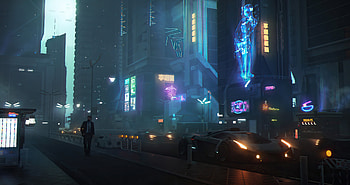 Office Day Over In Cyber City , cyberpunk, scifi, artist, artwork, digital-art, artstation HD wallpaper