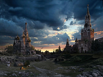 Building, Sci Fi, Post Apocalyptic, Church, Moscow, Russia HD wallpaper
