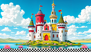 Enchanting Fairytale Castle - Ultra, castle, fantasy, landscape, colorful, fantasy landscape HD wallpaper