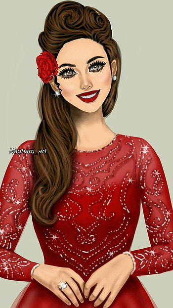 Girly M, Red Dress HD phone wallpaper