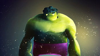 Fat Hulk, hulk, superheroes, digital-art, artwork, artstation HD wallpaper