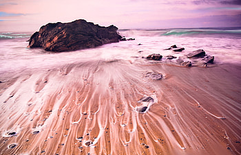 Cornish Coast, England, sea, sand, cove, beach, england, tides, cornwall, nature, ocean HD wallpaper