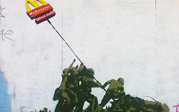 Banksy McDonalds Iwo Jima HD wallpaper