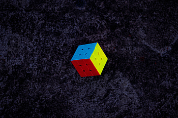 Miscellanea, Miscellaneous, Multicolored, Motley, Cube, Levitation, Rubik's Cube HD wallpaper