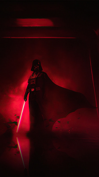 Darth Vader, Mace Windu duel, Intense clash, Cinematic battle HD phone wallpaper