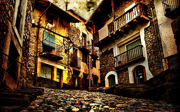 Cities, Houses, City, Road, Stone, Narrow HD wallpaper