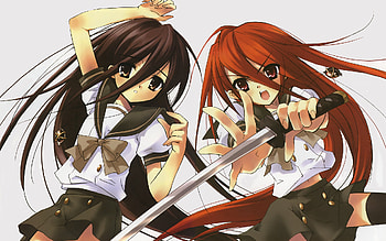 Ninja attack, girl, anime, sword, ninja HD wallpaper
