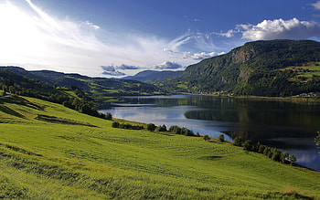 Landscape, Rivers, Fields HD wallpaper