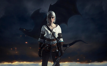 Ciri With Dragon, ciri, the-witcher-3, games, artist, deviantart, artwork, digital-art HD wallpaper