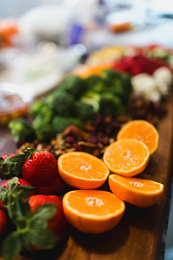 Fruits, Food, Strawberry, Oranges HD phone wallpaper