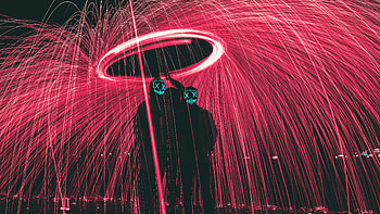 Masks, Sparks, Miscellanea, Miscellaneous, Neon, zelight, Glow HD wallpaper