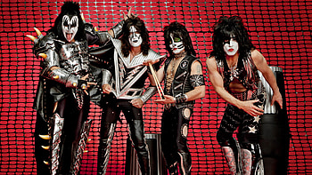 KISS band members, Rock music legends, Live performance energy, Classic rock icons HD wallpaper