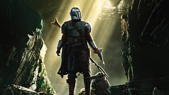 The Mandalorian Bounty With Baby Yoda At His Side, the-mandalorian-season-3, the-mandalorian, tv-shows, baby-yoda, artwork, artist, digital-art, star-wars HD wallpaper