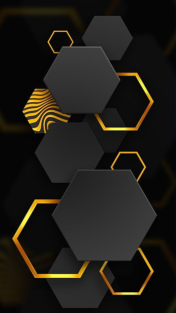 Pattern, gold, design, black HD phone wallpaper