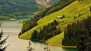 Landscape, Rivers, Mountains HD wallpaper
